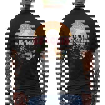 Retro Beach Beachin Summer Vintage Sun Sea Vacation Men's T-shirt Back Print - Monsterry