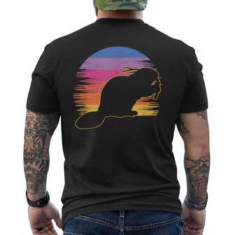 Retro Beaver Beaver Lovers Bobr Meme T-Shirt mit Rückendruck - Geschenkecke