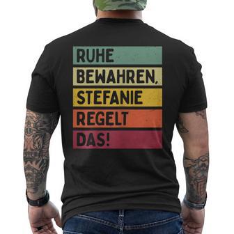 In Retro Colours Stefanie Regelt T-Shirt mit Rückendruck - Geschenkecke