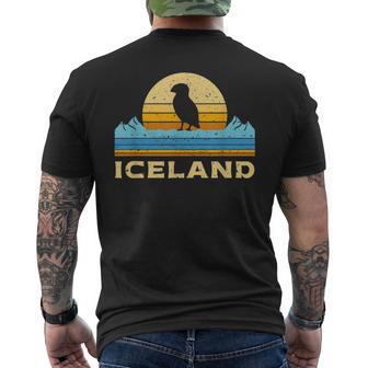 Retro Island Puffin Icelandic Bird Puffin T-Shirt mit Rückendruck - Geschenkecke