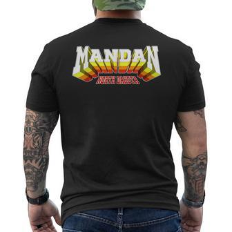 Retro Mandan City Nd North Dakota Men's T-shirt Back Print - Monsterry AU