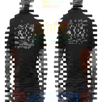 Retro Scuba Diving Into Friendship With God Vbs 2024 Men's T-shirt Back Print - Monsterry