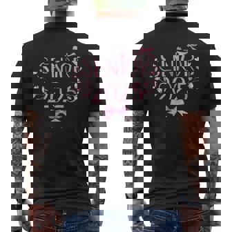 Retro Senior 25 Class Of 2025 Graduation Coquette Pink Bow Men's T-shirt Back Print - Thegiftio