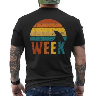 Retro Shark Fin 70S 80S Week Cool Sharks Ocean Animal Lover Men's T-shirt Back Print - Monsterry UK