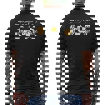 Retro Thanksgiving Dinner You Know Why I'm Here Deviled Egg Men's Back Print T-Shirt - Monsterry
