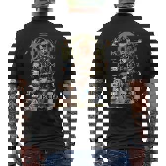 Retro Trump Hunting Deer Beer Drinking Hunting On Back Men's T-shirt Back Print | Seseable UK
