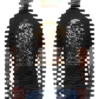 Retro Trump Hunting Deer Beer Drinking Beer Hunting Men's T-shirt Back Print - Thegiftio UK