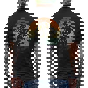Retro Vintage Dog Bluetick Coonhound Men's T-shirt Back Print - Monsterry