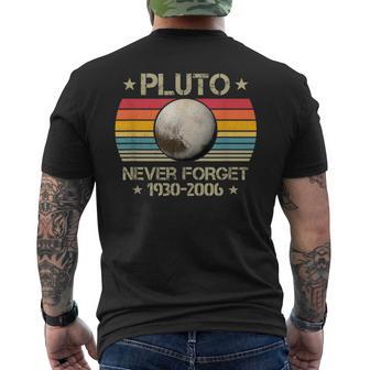 Retrointage Never Forget Pluto 1930 2006 Space Science T-Shirt mit Rückendruck - Seseable