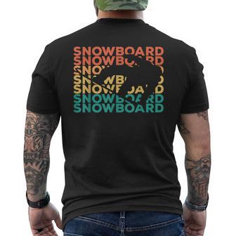 Retrointage Snowboard For Snowboarder T-Shirt mit Rückendruck - Geschenkecke