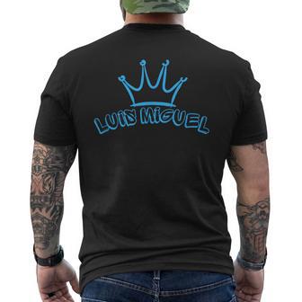 Rey Luis Miguel Corona Azul & Nombre Luis Miguel Graffiti Camiseta Hombre Estampado Espalda - Regaloses