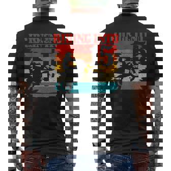 Riding Into 15 Motocross 15Th Birthday Dirt Bike Enduro Men's T-shirt Back Print - Monsterry