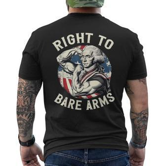Right To Bare Arms 4Th Of July Gym George Washington Men's T-shirt Back Print - Monsterry CA