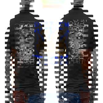 Rizz Em With The Tism Meme Autistic Racoon Autism Men's T-shirt Back Print - Monsterry