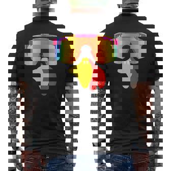 Rizzy Turkey With Cool Shades Thanksgiving Boys Men's T-shirt Back Print - Thegiftio UK