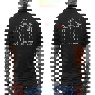 Rock Paper Scissors Game Cute Cat Kitty Paws Men's T-shirt Back Print - Thegiftio UK