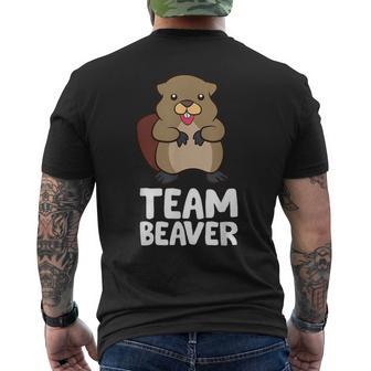 Rodent Team Beaver Team Beaver Love Flannelette T-Shirt mit Rückendruck - Geschenkecke