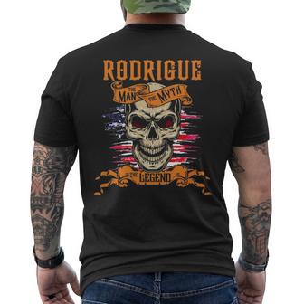 Rodrigue The Man The Myth The Legend Personalized Last Name Men's T-shirt Back Print - Thegiftio