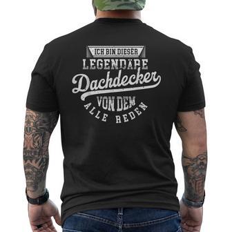 Roofer Legend intage Slogan S T-Shirt mit Rückendruck - Seseable