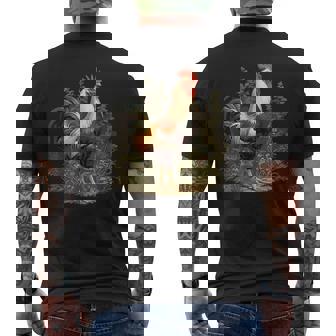Roosters Rooster Men's T-shirt Back Print | Mazezy