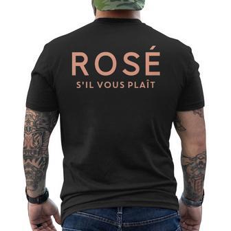 Rosé S'ilous Plaît Rosé Bitte S T-Shirt mit Rückendruck - Geschenkecke