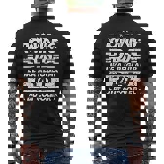 Rowing Dad Like A Regular Dad Rowing Men's T-shirt Back Print - Thegiftio