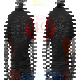 Ruby 40 Years Wedding Anniversary Men's T-shirt Back Print - Thegiftio UK
