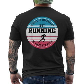 Runner Running Marathon Sport School Student Men's T-shirt Back Print - Monsterry AU