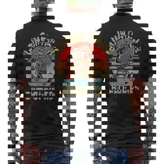 Running Burning Thighs Before Pies Runner Thanksgiving Men's T-shirt Back Print - Thegiftio UK