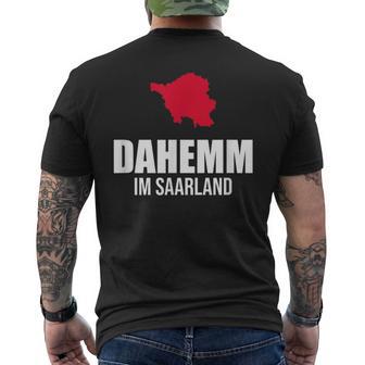 Saarländer Dahemm Dialekt Saarland T-Shirt mit Rückendruck - Geschenkecke