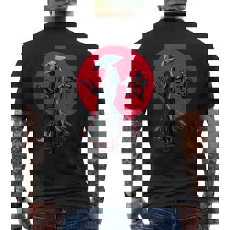 Samurai Tramonto Giapponese Warrior Sword Manga Anime Nippon T-shirt da uomo con stampa posteriore - Novitaregali