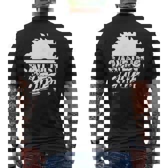 Sawdust Is Man Glitter Chainsaw And Woods By Woodworker Men's Back Print T-Shirt - Monsterry