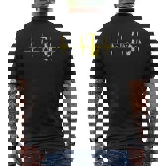 Saxophone De Fréquence Cardiaque Jazz Instrument De Musique T-shirt imprimé au dos - Cadeauxyz