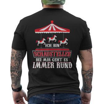 Schausteller Kirmesolksfest Bei Mir Geht Es Immer Rund T-Shirt mit Rückendruck - Geschenkecke