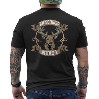 An Scheiss Muas I Costume T-Shirt mit Rückendruck - Geschenkecke