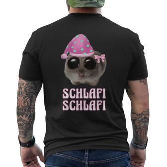 Schlafi Schlafi Sad Hamster Hamstie Meme Sleep T-Shirt mit Rückendruck - Geschenkecke