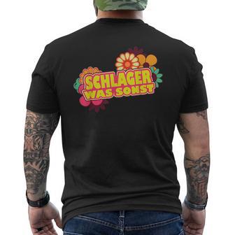 Schlager Was Sonst Schlageroutfit Party Schlagerparty T-Shirt mit Rückendruck - Geschenkecke