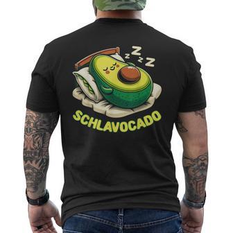 Schlavocado Avocado Pyjamas Nightdress Pyjamas Sleep T-Shirt mit Rückendruck - Geschenkecke