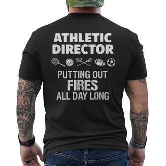 School Athletic Director Sports Coach Men's T-shirt Back Print - Monsterry