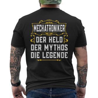 Schrauber Held Mythos Legende Mechatroniker T-Shirt mit Rückendruck - Geschenkecke