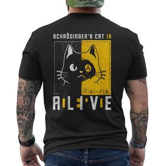 Schrödingers Cat Condition Quantum Mechanics Physicist T-Shirt mit Rückendruck - Geschenkecke