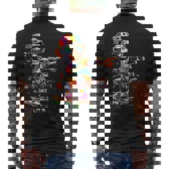 Scimmia Sullo Skateboard T-shirt da uomo con stampa posteriore - Novitaregali