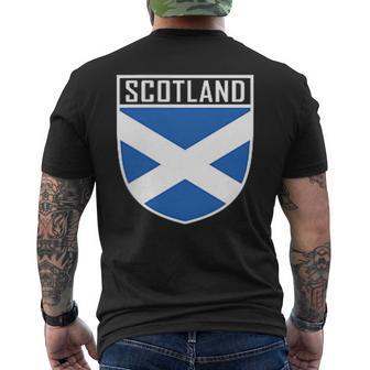 Scotland Flag Scottish Flag Football Fan T-Shirt mit Rückendruck - Seseable