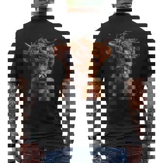 Scottish Highland Muccaiso Highlander Boviniitello T-shirt da uomo con stampa posteriore - Novitaregali