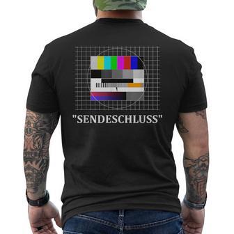 Sendschluss Testbild 80S 90S Retrointage Party T-Shirt mit Rückendruck - Geschenkecke