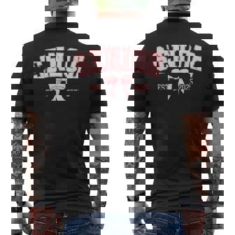 Senior 2025 Coquette Class Of 2025 Pink Bows Retro Men's T-shirt Back Print - Monsterry