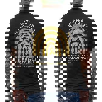 In September We Wear Gold Childhood Cancer Awareness Men's T-shirt Back Print | Mazezy