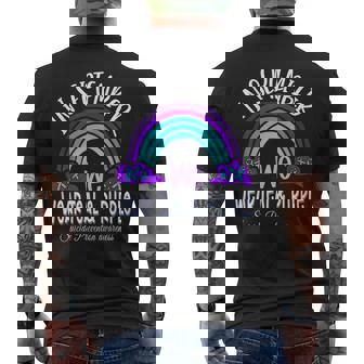 In September We Wear Teal Purple Ribbon Suicide Prevention Men's T-shirt Back Print - Thegiftio UK