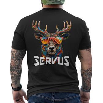 Servus Costume Costume Stag Tyrol & Bavaria T-Shirt mit Rückendruck - Geschenkecke