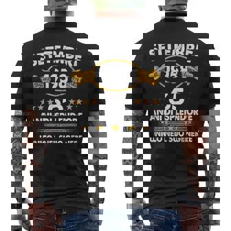 Settembre 65 Settembre 1958 65 Anni Compleanno Uomo 1958 T-shirt da uomo con stampa posteriore - Novitaregali